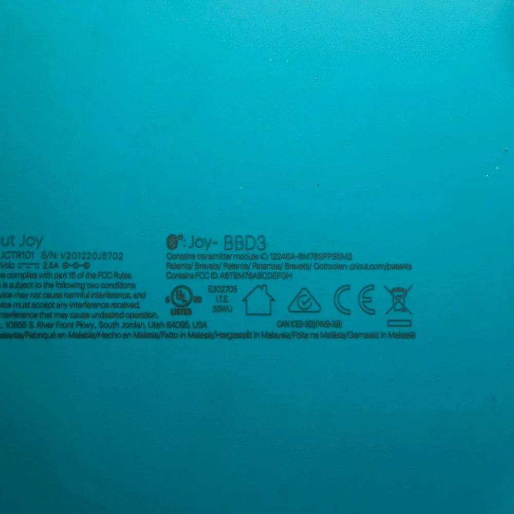 Cricut Joy Smart Cutting Machine Bundle Teal Tools Vinyl Iron-On Mat JCTR101